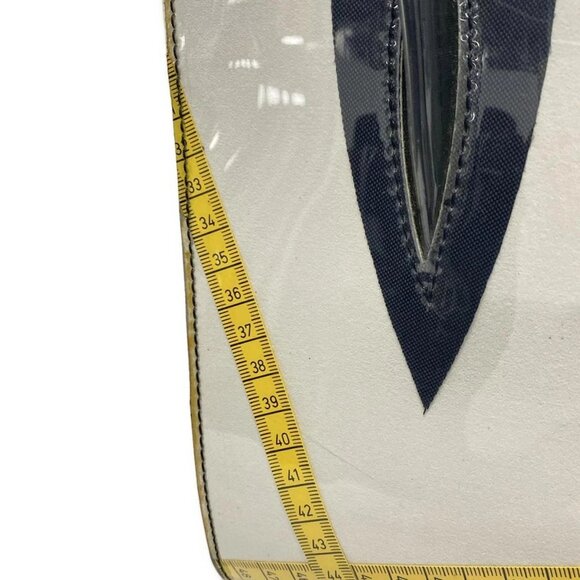 Auth CHRISTIAN LOUBOUTIN Paloma White Yellow Multi Vinyl Leather Tote Bag - Picture 15 of 15